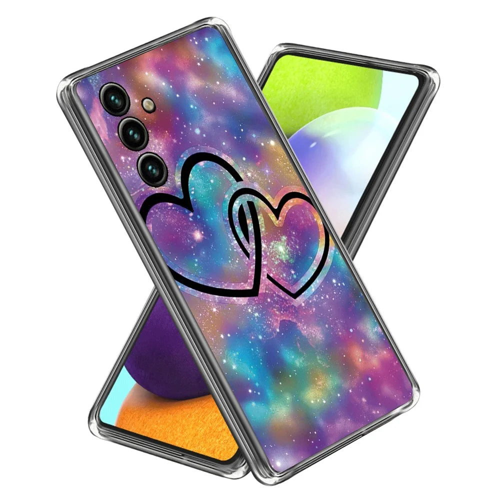 For Samsung Galaxy A05s 4G TPU Case IMD Pattern Printing Anti-scratch Cover - Heart to Heart - 1
