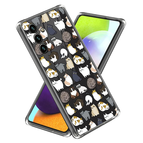 For Samsung Galaxy A25 5G (Global) (161.0 x 76.5 x 8.3mm) TPU Case Clear Pattern Printed Phone Cover - Cats - 1