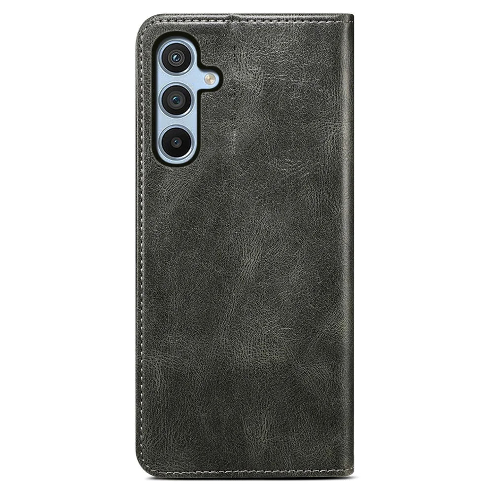 For Samsung Galaxy A35 5G Leather Case Magnetic Auto Closing Wallet Cover - Green - 7