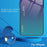 For Samsung Galaxy A15 5G Back Case Gradient Color Tempered Glass Phone Cover Protector - Cyan  /  Blue - 7