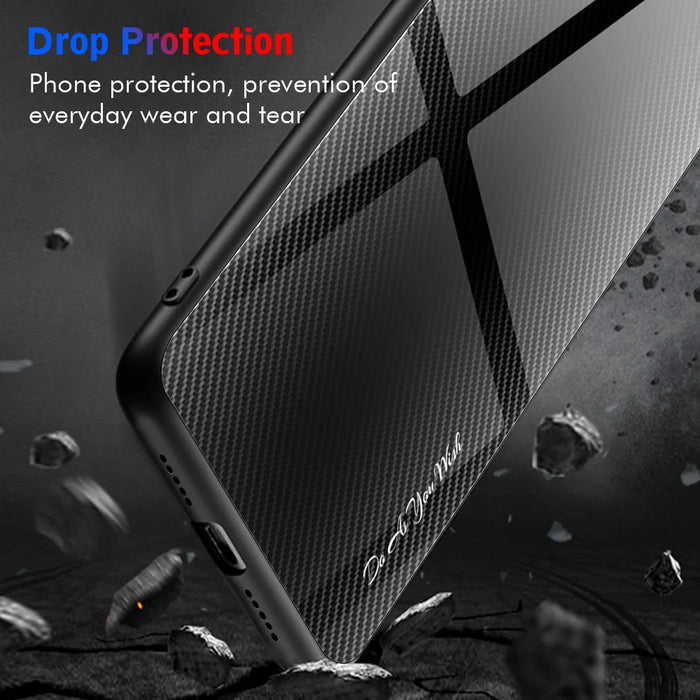 For Samsung Galaxy A35 5G Phone Case Tempered Glass Anti-Scratch Cover - Black - 6