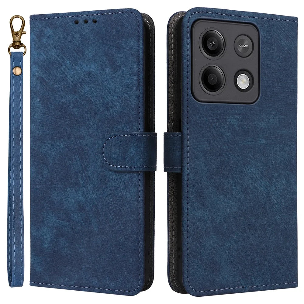 For Cricket Magic 5G / AT&T Propel 5G Leather Case RFID Blocking Wallet Phone Cover - Blue - 1