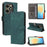 For TECNO Spark Go 2024 4G BG6 / Spark 20C BG7 / Pop 8 Leather Case RFID Blocking Phone Cover - Green - 6