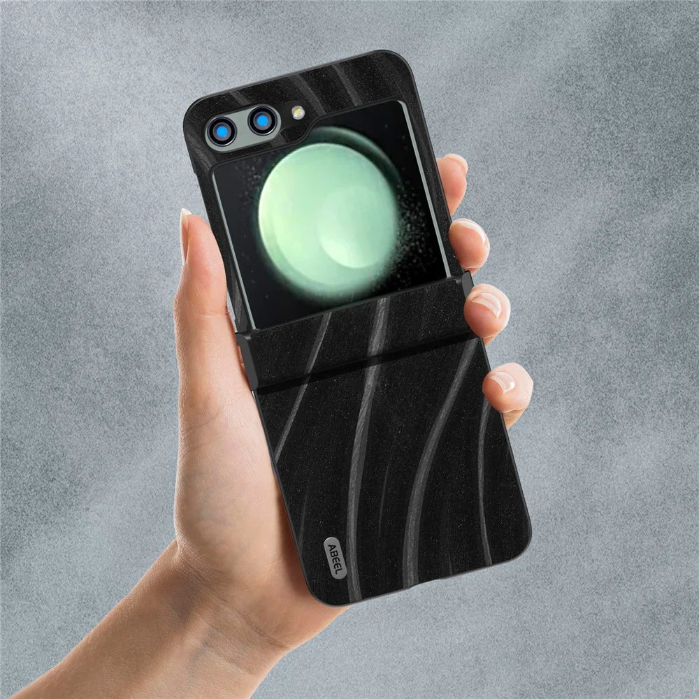 ABEEL Milky Way Series For Samsung Galaxy Z Flip5 5G Phone Case Hinge Protection Cover - Black - 6