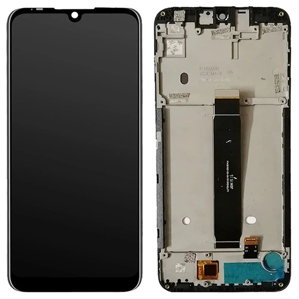 For Motorola Moto E6 Plus Grade C LCD Screen and Digitizer Assembly + Frame (without Logo) - 1
