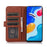For Samsung Galaxy A35 5G Cell Phone Case Cowhide Texture Shockproof Stand Cover - Brown - 2