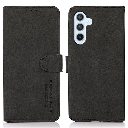 KHAZNEH For Samsung Galaxy A35 5G Case TPU+PU Leather Wallet Stand Protective Shell - Black - 1
