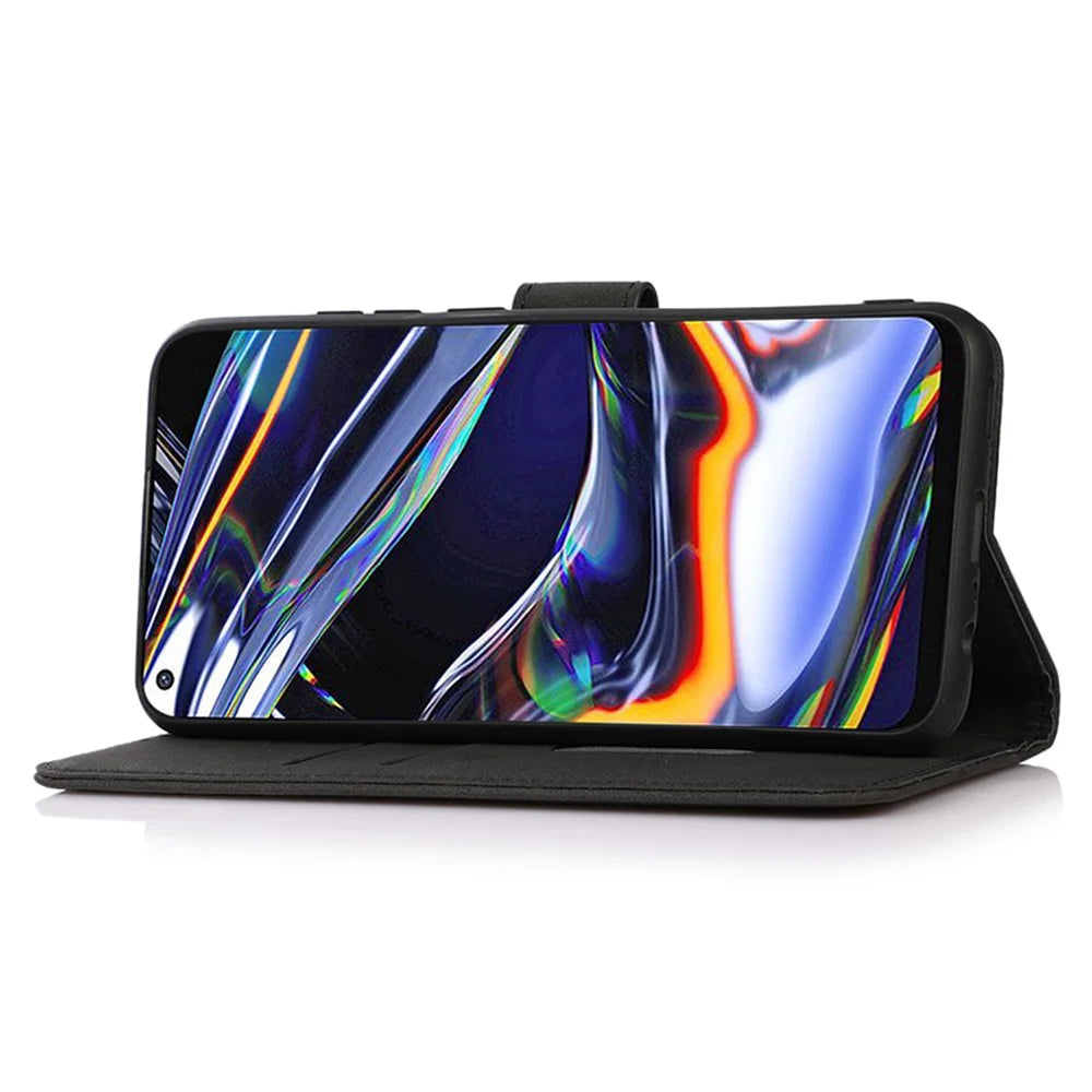 KHAZNEH For Samsung Galaxy A35 5G Case TPU+PU Leather Wallet Stand Protective Shell - Black - 2