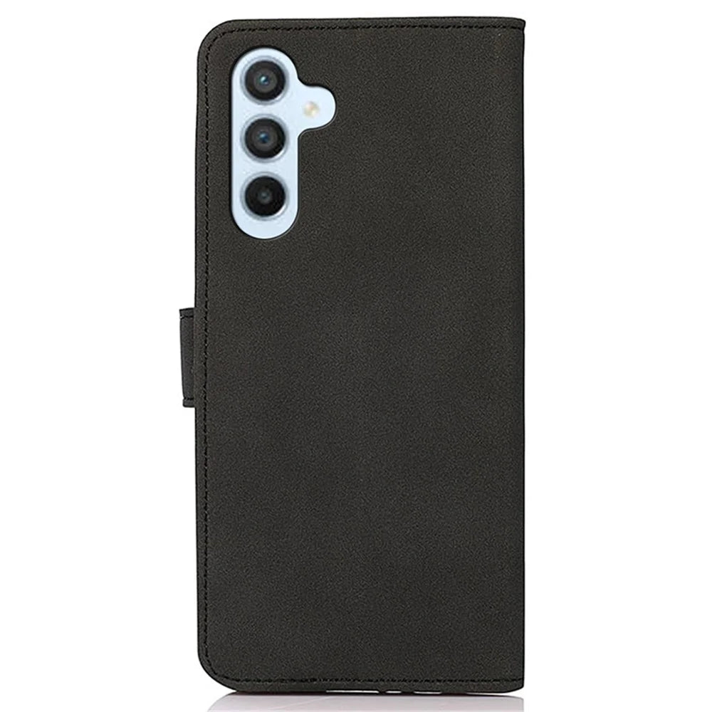 KHAZNEH For Samsung Galaxy A35 5G Case TPU+PU Leather Wallet Stand Protective Shell - Black - 7