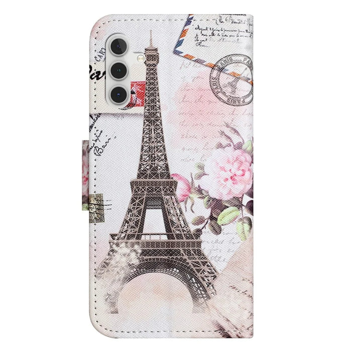 For Samsung Galaxy A35 5G Leather Case Pattern Design Magnetic Folio Phone Cover - Tower - 6