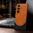 SULADA Magnetic Series for Samsung Galaxy S24+ Case Leather Coated Phone Back Shell Magnetic Case  - Orange - 2