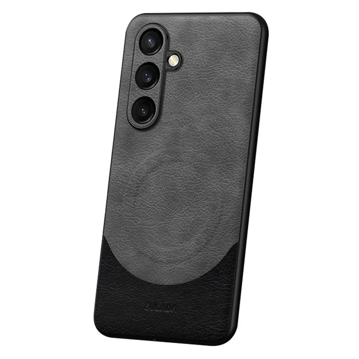 SULADA Magnetic Series for Samsung Galaxy S24 Cover Non-Slip Grip Shockproof Phone Back Case - Grey - 1