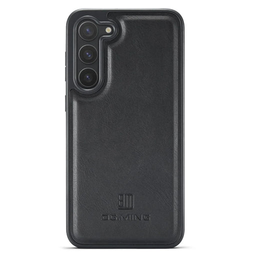 DG.MING For Samsung Galaxy S24 Case Anti-Drop PU Leather Coating Phone Back Cover - Black - 1