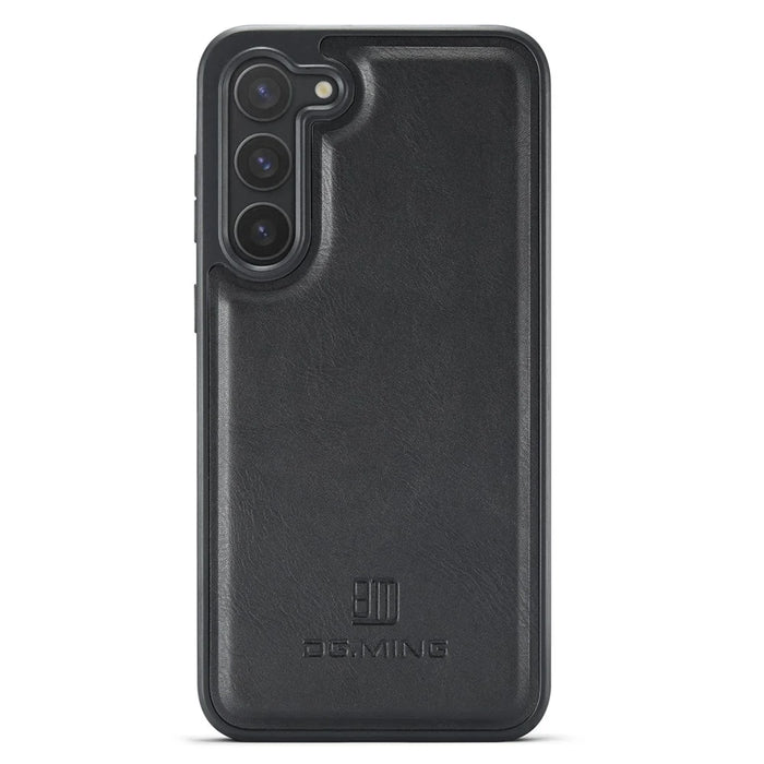 DG.MING For Samsung Galaxy S24 Case Anti-Drop PU Leather Coating Phone Back Cover - Black - 1