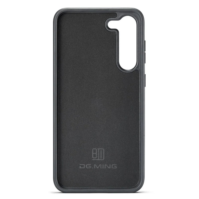 DG.MING For Samsung Galaxy S24 Case Anti-Drop PU Leather Coating Phone Back Cover - Black - 2