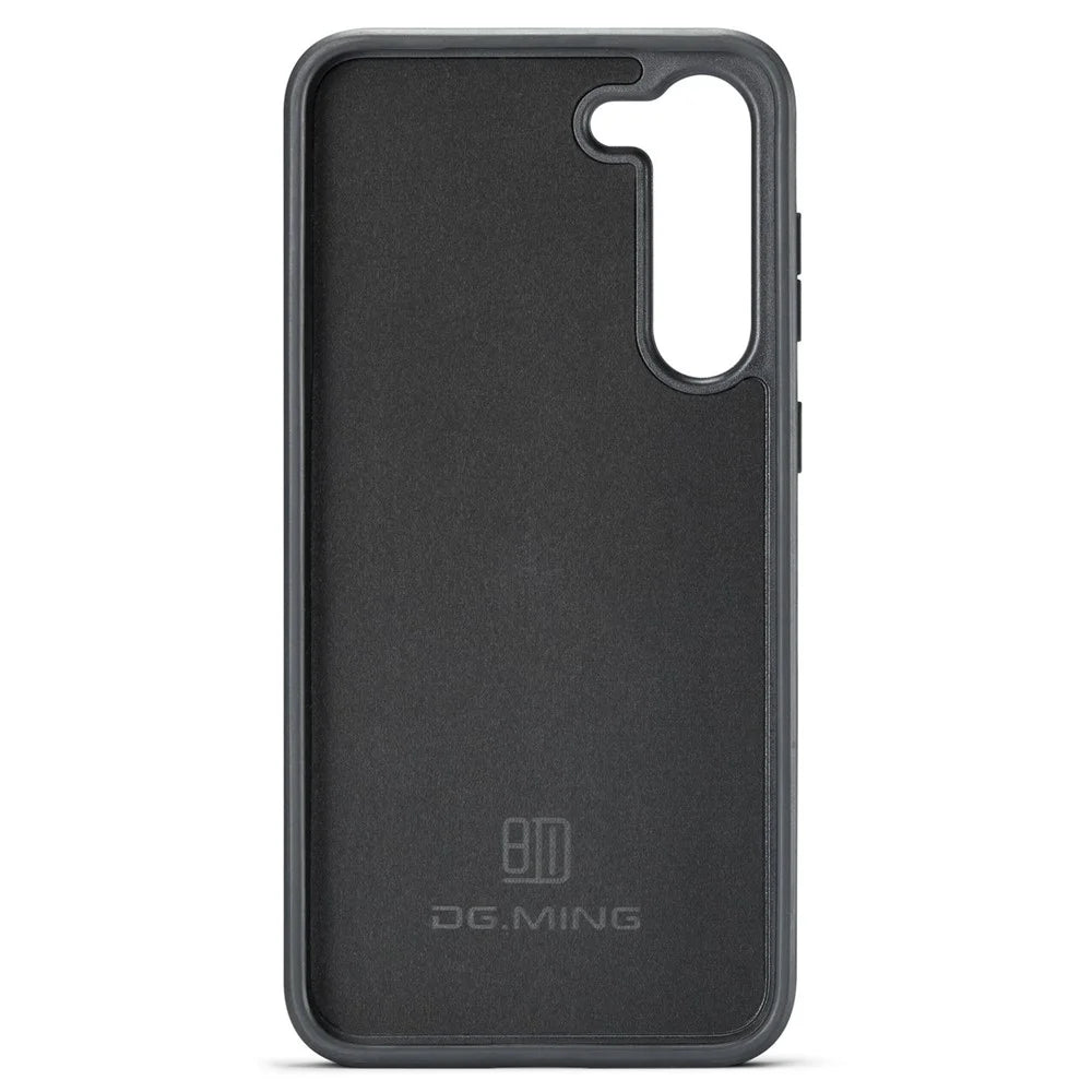 DG.MING For Samsung Galaxy S24+ Cell Phone Case Anti-Drop PU Leather Coating Cover - Coffee - 2