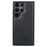 DG.MING For Samsung Galaxy S24 Ultra Phone Case Anti-Scratch Side Edge Leather Coating Back Shell - Black - 1