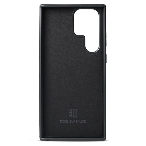 DG.MING For Samsung Galaxy S24 Ultra Phone Case Anti-Scratch Side Edge Leather Coating Back Shell - Black - 2
