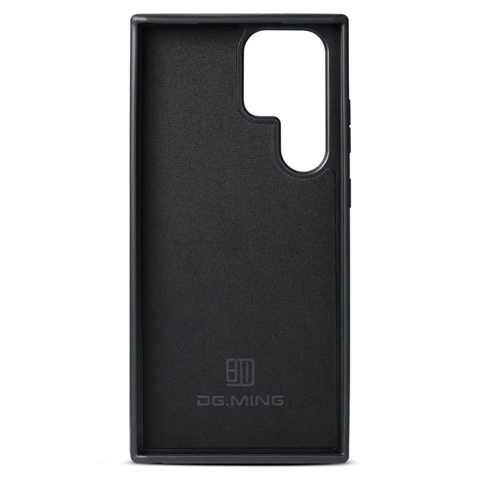 DG.MING For Samsung Galaxy S24 Ultra Phone Case Anti-Scratch Side Edge Leather Coating Back Shell - Black - 2