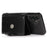 For Samsung Galaxy A05s 4G Case Card Holder Kickstand PU Leather+TPU Cover with Shoulder Strap - Black - 3