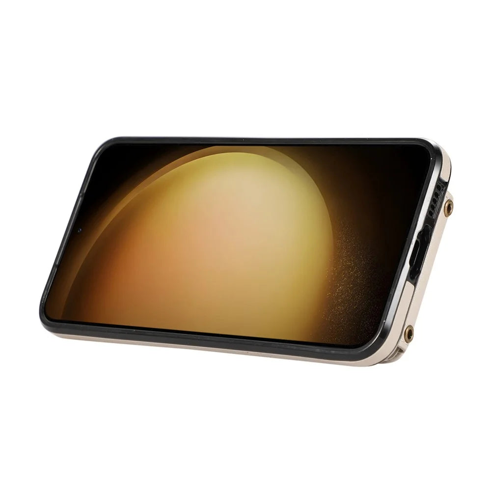 For Samsung Galaxy Note20 Ultra 5G / Note20 Ultra Case TPU+PU Leather Card Holder Kickstand Phone Cover - Beige - 3