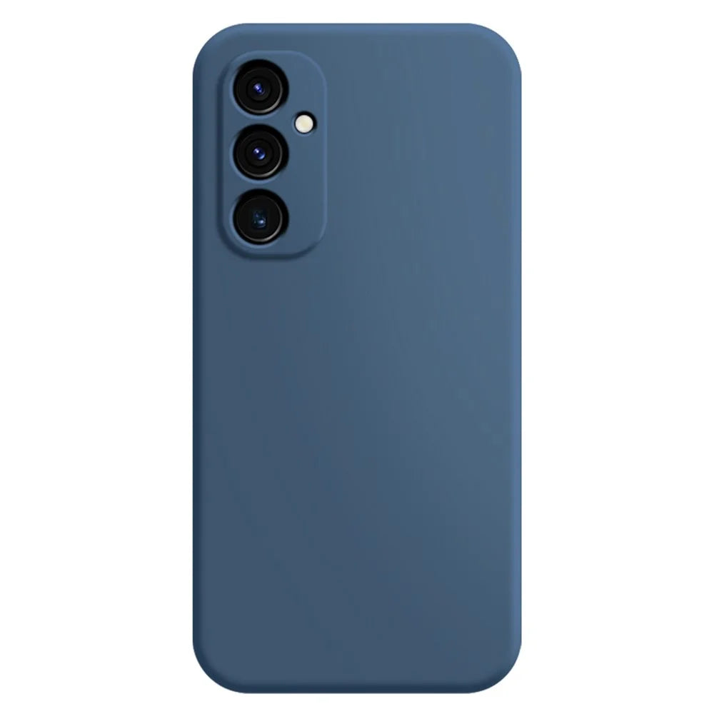 For Samsung Galaxy A15 5G Straight Edge Case Flexible TPU Rubberized Phone Cover - Dark Blue - 1