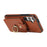For Samsung Galaxy A34 5G Mobile Case Shoulder Phone Pouch Kickstand TPU+PU Leather Shell - Brown - 5