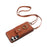 For Samsung Galaxy A34 5G Mobile Case Shoulder Phone Pouch Kickstand TPU+PU Leather Shell - Brown - 6