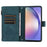 For Samsung Galaxy S24+ Cell Phone Case Imprinted Zipper Wallet Leather Anti-drop Shell - Green - 2