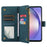 For Samsung Galaxy S24+ Cell Phone Case Imprinted Zipper Wallet Leather Anti-drop Shell - Green - 5