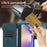 For Samsung Galaxy S24+ Cell Phone Case Imprinted Zipper Wallet Leather Anti-drop Shell - Green - 6