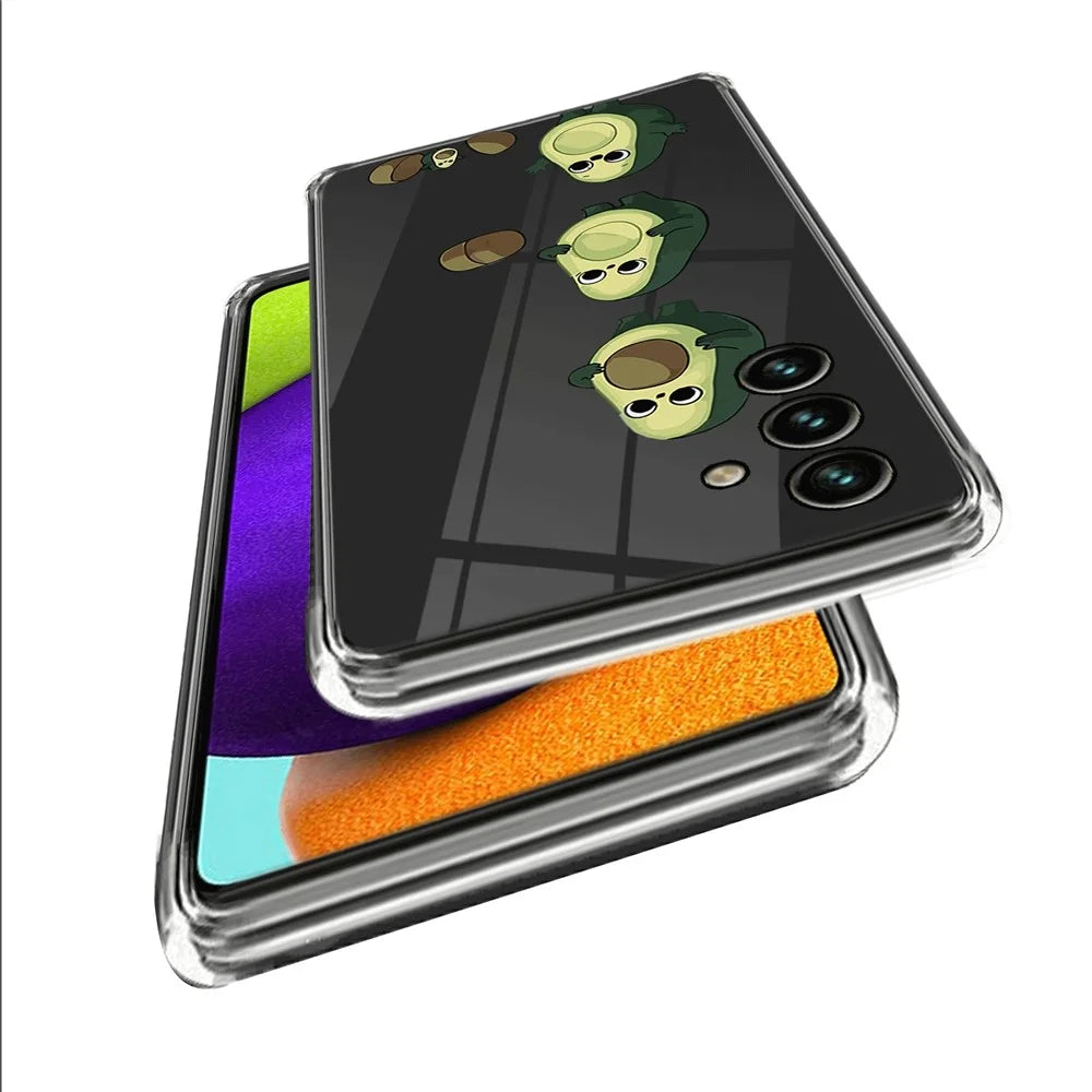 For Samsung Galaxy A35 5G TPU Case Pattern Printing Anti-Fall Shockproof Phone Cover - Avocado - 2