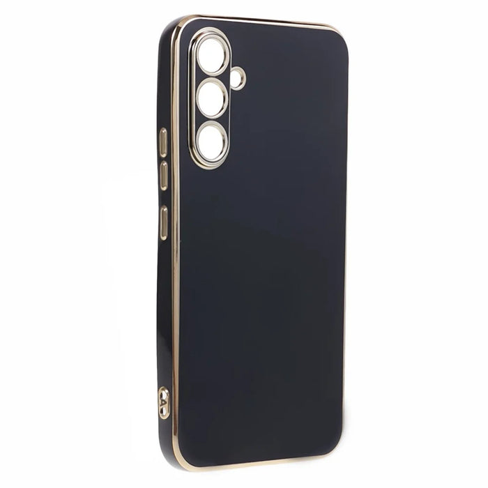 For Samsung Galaxy A05s 4G Cell Phone Case TPU Glossy 6D Electroplating Back Shell - Black - 3