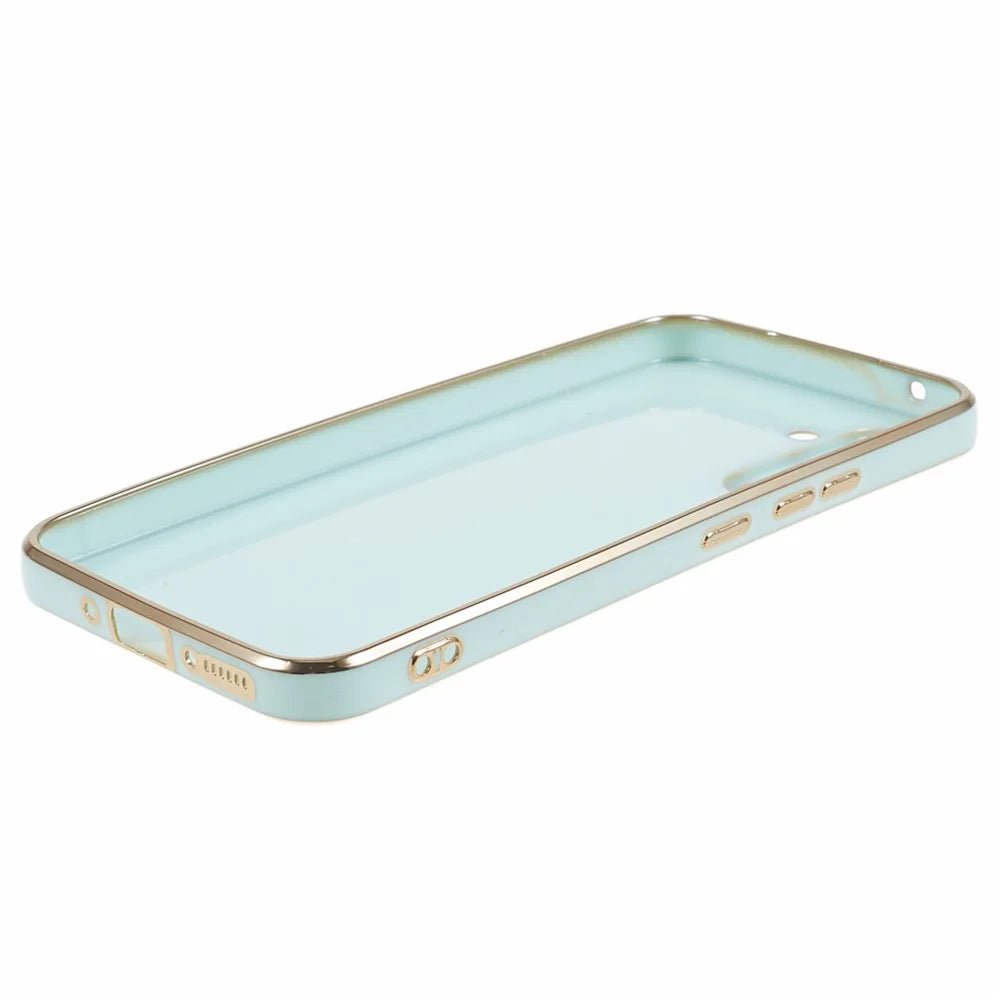 For Samsung Galaxy A15 4G / A15 5G Case Glossy 6D Electroplating TPU Protective Cover - Cyan - 6