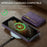 DG.MING M5 Series For Samsung Galaxy S21 Ultra 5G Phone Case Detachable Wallet Kickstand Cover - Purple - 5