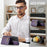 DG.MING M5 Series For Samsung Galaxy S21 Ultra 5G Phone Case Detachable Wallet Kickstand Cover - Purple - 6