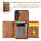 DG.MING M5 Series For Samsung Galaxy S23 FE Phone Case Magnetic Wallet Protective Cover - Brown - 3