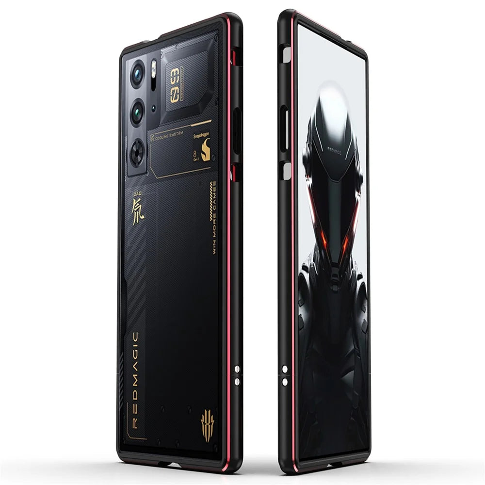 For ZTE nubia Red Magic 10 Pro+ 5G / 10 Pro 5G / 9 Pro 5G / 9 Pro+ 5G Bumper Case Phone Cover Frame - Black  /  Red - 1