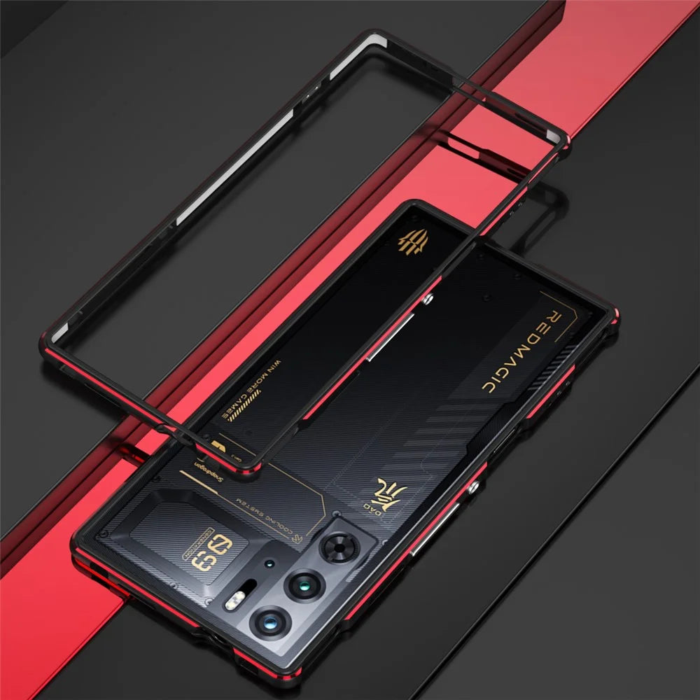 For ZTE nubia Red Magic 10 Pro+ 5G / 10 Pro 5G / 9 Pro 5G / 9 Pro+ 5G Bumper Case Phone Cover Frame - Black  /  Red - 2