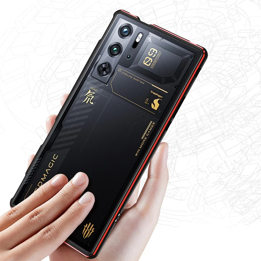 For ZTE nubia Red Magic 10 Pro+ 5G / 10 Pro 5G / 9 Pro 5G / 9 Pro+ 5G Bumper Case Phone Cover Frame - Black  /  Red - 5