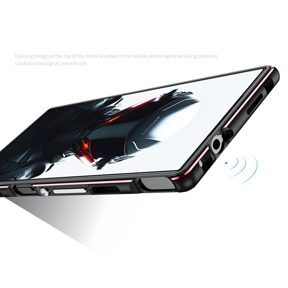 For ZTE nubia Red Magic 10 Pro+ 5G / 10 Pro 5G / 9 Pro 5G / 9 Pro+ 5G Bumper Case Phone Cover Frame - Black  /  Red - 6