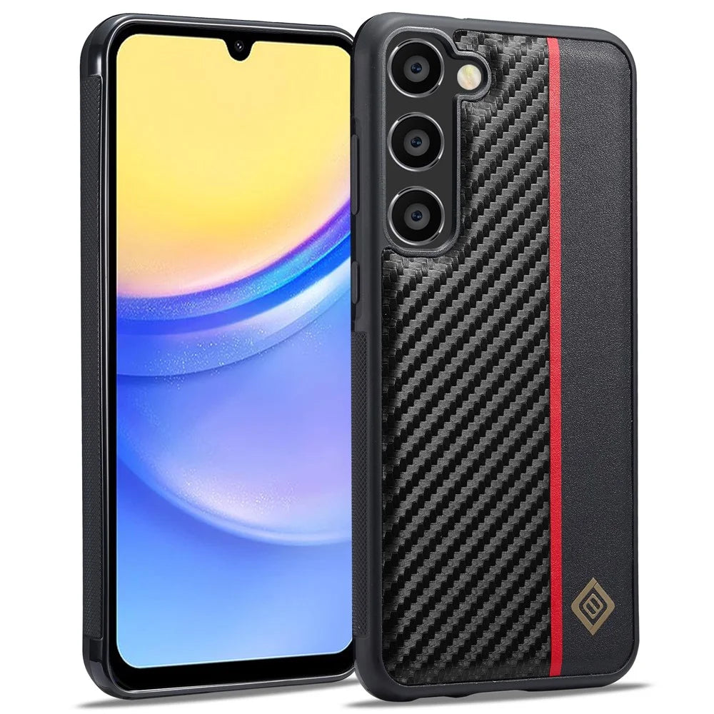 LC.IMEEKE For Samsung Galaxy A15 5G / A15 4G Phone Case Carbon Fiber Texture Protective Cover - 1