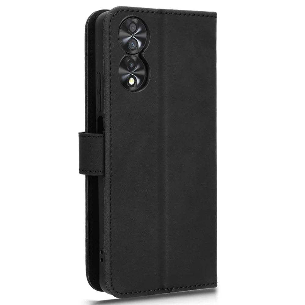 For TCL 40 Nxtpaper 4G Leather Case Skin-Touch PU Leather Phone Cover Wallet Stand - Black - 5