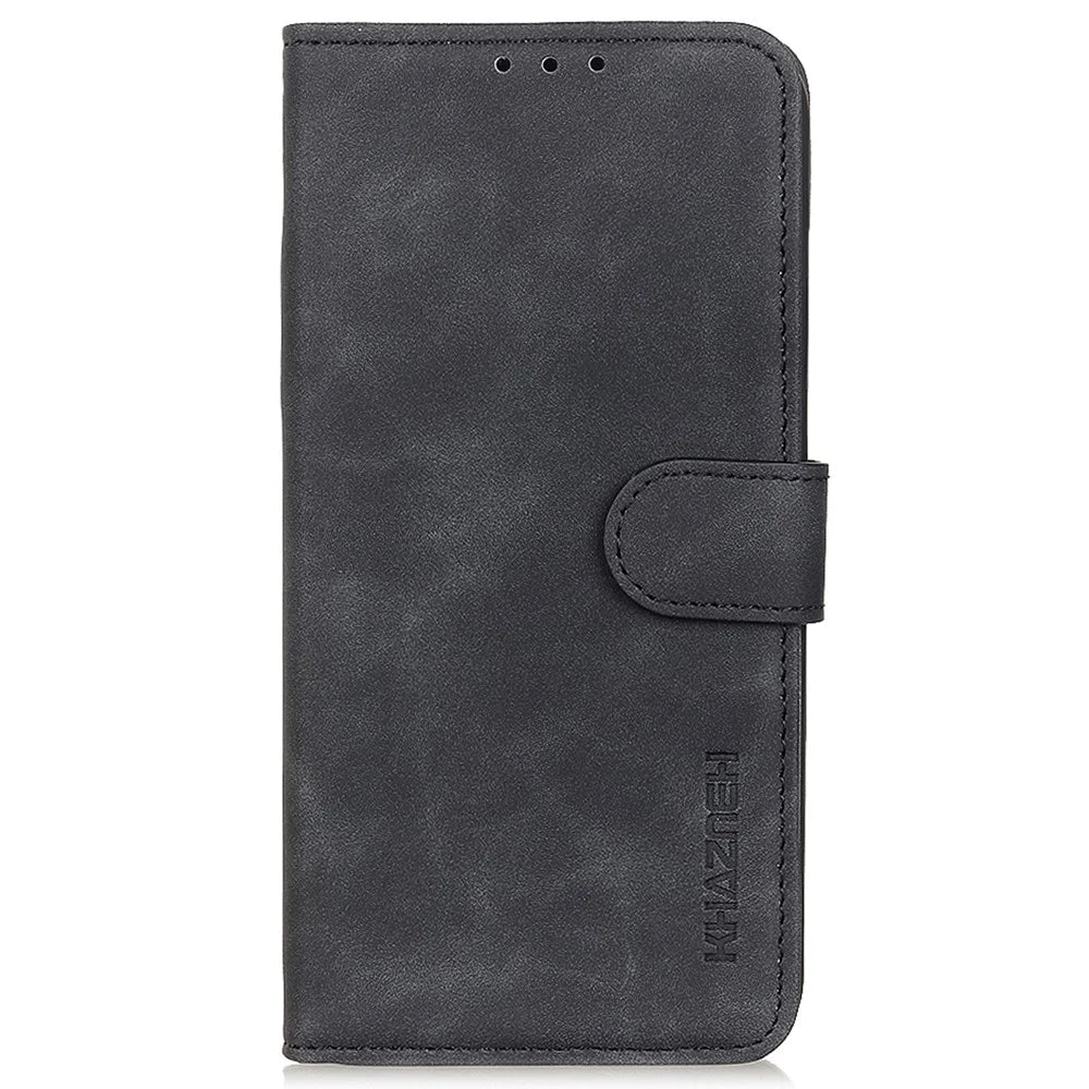 KHAZNEH For Samsung Galaxy A35 5G Leather Case Retro Phone Phone Cover Wallet Stand - Black - 7