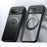 For Google Pixel 8 Phone Case Ring Kickstand TPU+Acrylic Cover Magnetic Case - Matte Black - 1