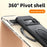 For Google Pixel 8 Pro Case Magnetic Case Ring Kickstand TPU+Acrylic Back Cover - Matte Black - 3