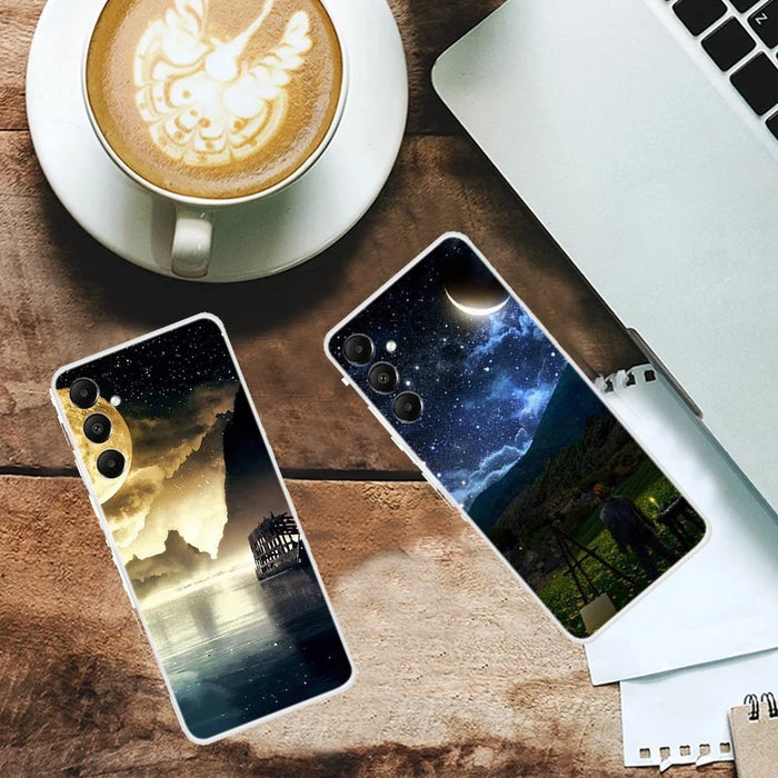 For Samsung Galaxy A05s 4G Back Case Drop-proof TPU Cell Phone Cover with Pattern Printing - Radish and Rabbit - 4