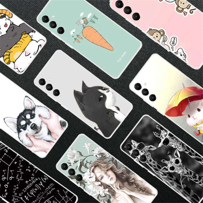 For Samsung Galaxy A05s 4G Back Case Drop-proof TPU Cell Phone Cover with Pattern Printing - Radish and Rabbit - 5