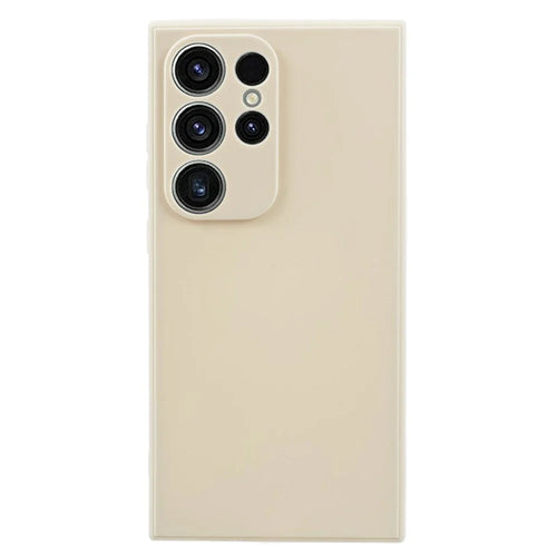 For Samsung Galaxy S24 Ultra TPU Case Straight Edge Protective Phone Cover - White - 1