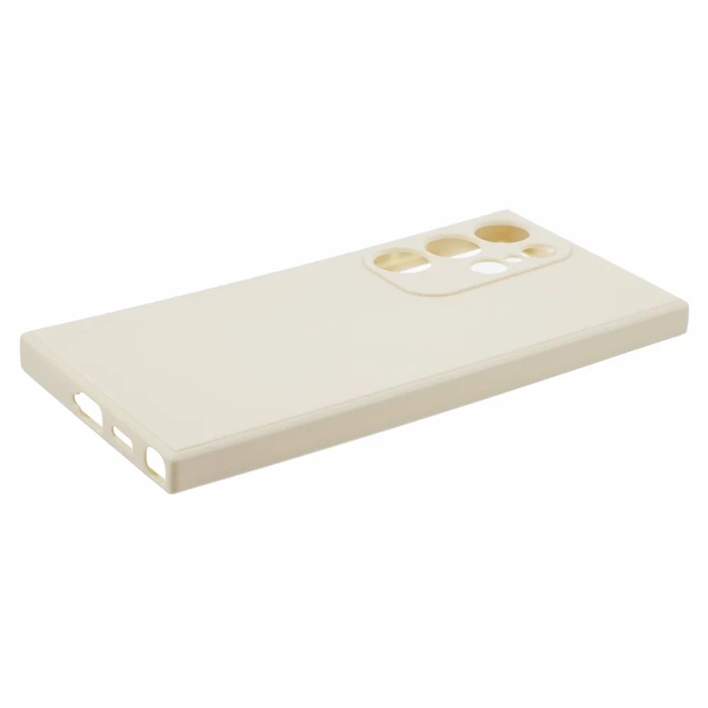 For Samsung Galaxy S24 Ultra TPU Case Straight Edge Protective Phone Cover - White - 4